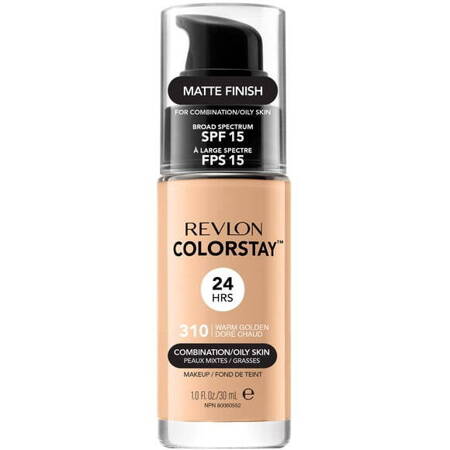 Revlon ColorStay Makeup for Combination/Oily Skin SPF15 podkład do cery mieszanej i tłustej 310 Warm Golden 30ml (P1)