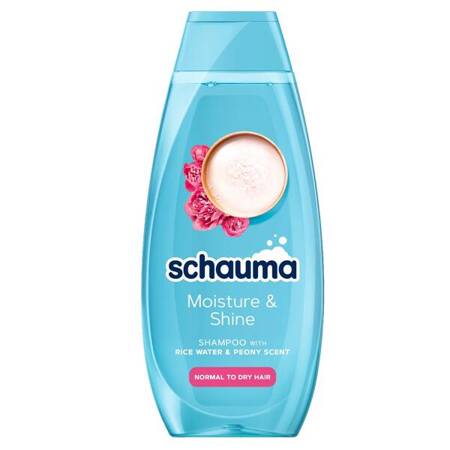 SCHAUMA Moisture  Shine szampon do włosów suchych i normalnych z Wodą Ryżową 400ml (P1)