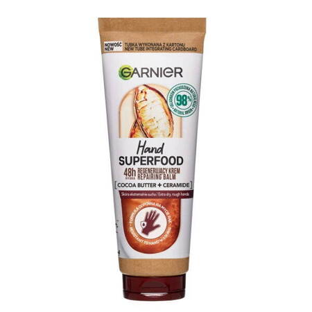 Garnier Hand Superfood Cocoa regenerujący krem do rąk z masłem kakaowym i ceramidami 75ml (P1)