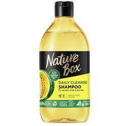 NATURE BOX Melon Oil szampon do włosów oczyszczający do przetłuszczającej się skóry głowy i wysuszonych końcówek z olejem z Pestek z Żółtego Arbuza 385ml (P1)