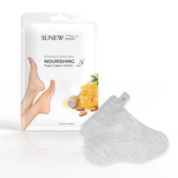 SunewMed+ Nourishing Foot Cream Mask nawilżająca maska do stóp w formie skarpetek Migdał i Mleczko Pszczele (P1)