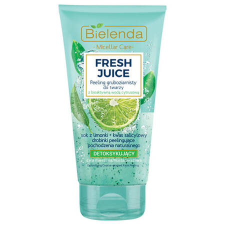 Bielenda Fresh Juice peeling gruboziarnisty detoksykujący z wodą cytrusową Limonka 150g (P1)