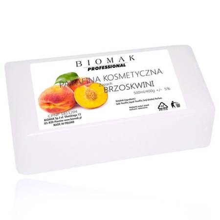 Biomak parafina kosmetyczna o zapachu brzoskwini