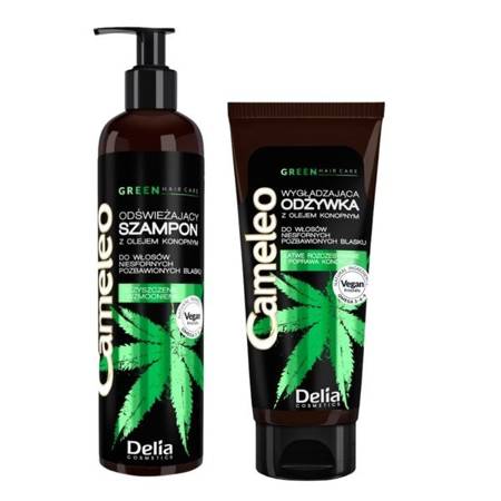 Cameleo Zestaw Green z olejkiem konopnym szampon + odżywka 