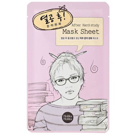 HOLIKA HOLIKA Mask Sheet After Hard Study oczyszczająco-łagodząca maseczka na bawełnianej płachcie po ciężkiej nauce (P1)
