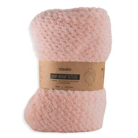 Mohani Hair Wrap turban-ręcznik do włosów z mikrofibry Różowy (P1)