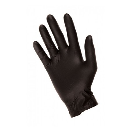 Rękawice nitrylowe wielokrotnego użytku czarne XL 2 szt 7 mikronów 